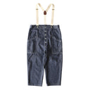 DENIM SUSPENDER GARDEN PANTS  (A12401)
